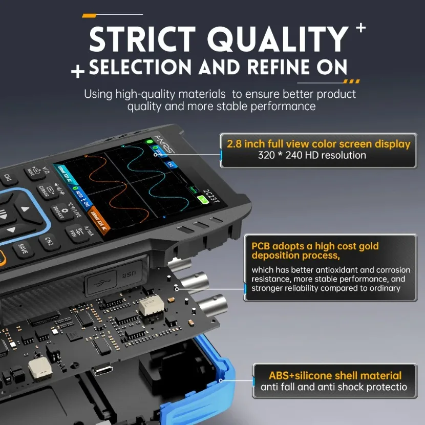 FNIRSI 2C23T: osciloscopio dig - Fnirsi Digital Oscilloscope Handheld reseña y precio